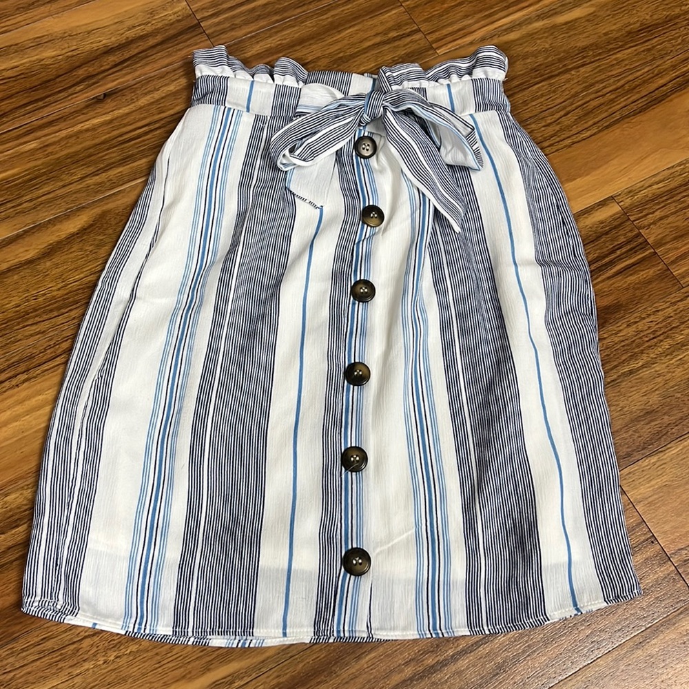 Moa Moa skirt, size XS, white and blue, from Dry Goods, NWT